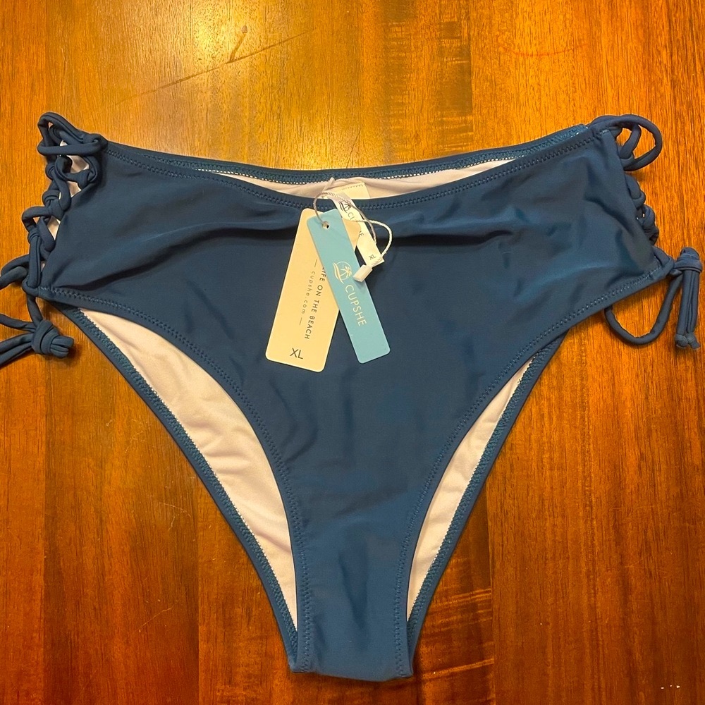 Cupshe Blue Bikini with Braided Side Ties